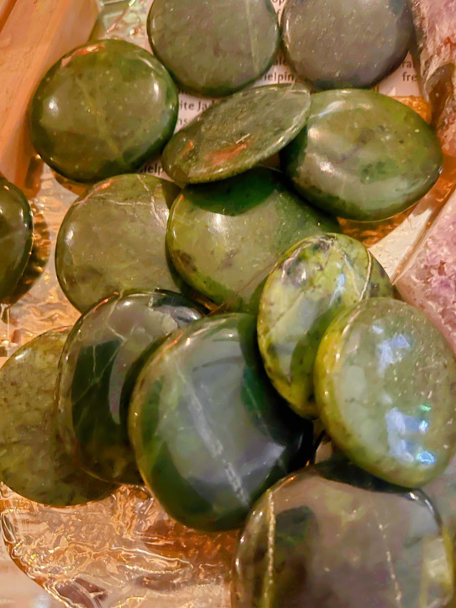 Nephrite Jade Palm Stone – Rocky's Crystals & Minerals