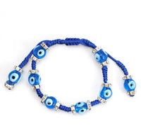 Light Blue Evil Eye Adjustable Bracelet