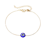 Gold-Plated Metal Thin Evil Eye Bracelet